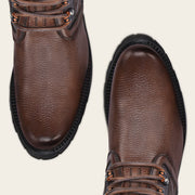 Botín urbano en piel genuina de venado para caballero Botas y Botines 