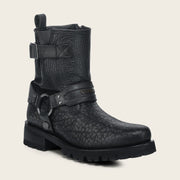 Botín biker en piel genuina de cuello de toro para caballero Botas y Botines 