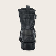 Botín biker en piel genuina de cuello de toro para caballero Botas y Botines 