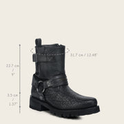 Botín biker en piel genuina de cuello de toro para caballero Botas y Botines 