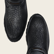 Botín biker en piel genuina de cuello de toro para caballero Botas y Botines 