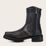 Bota biker en piel genuina de pitón para caballero Botas y Botines 