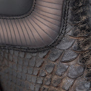 Bota biker en piel genuina de pitón para caballero Botas y Botines 