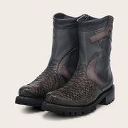 Bota biker en piel genuina de pitón para caballero Botas y Botines 