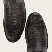 Bota biker en piel genuina de pitón para caballero Botas y Botines 