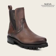 Botín urbano en piel genuina de venado italiano para Caballero Botas y Botines 