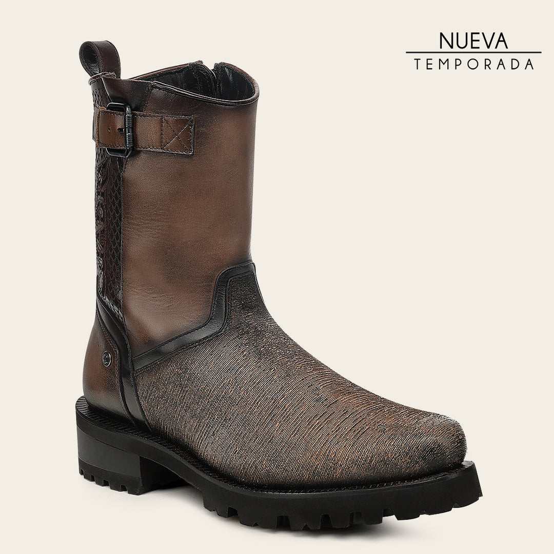 Bota urbana en piel genuina para caballero
