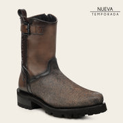 Bota urbana en piel genuina para caballero