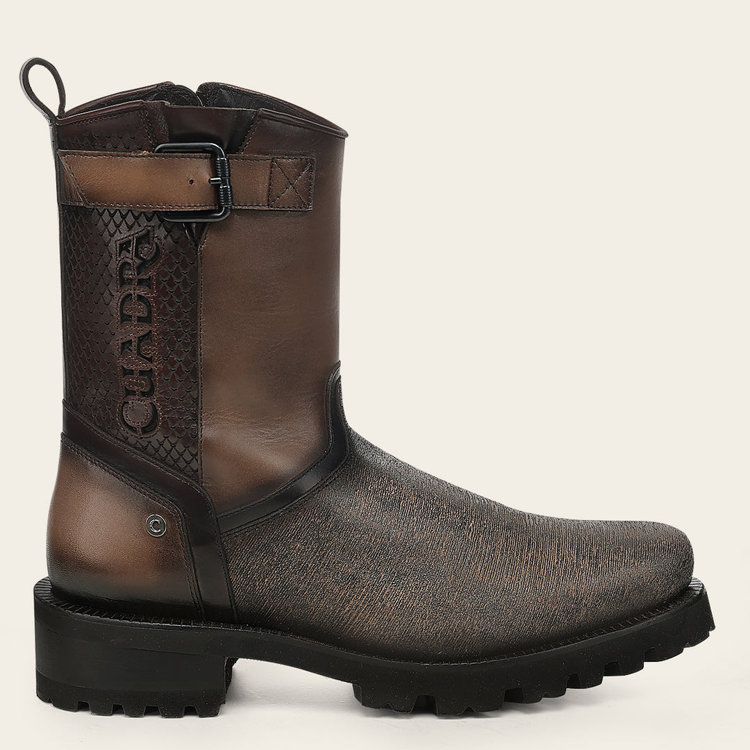 Bota urbana en piel genuina para caballero