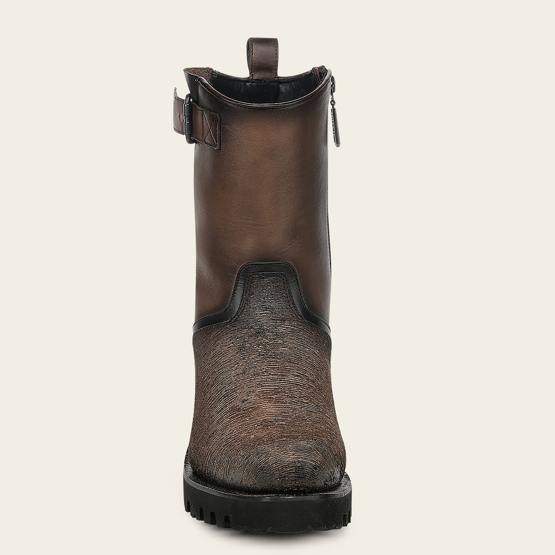 Bota urbana en piel genuina para caballero