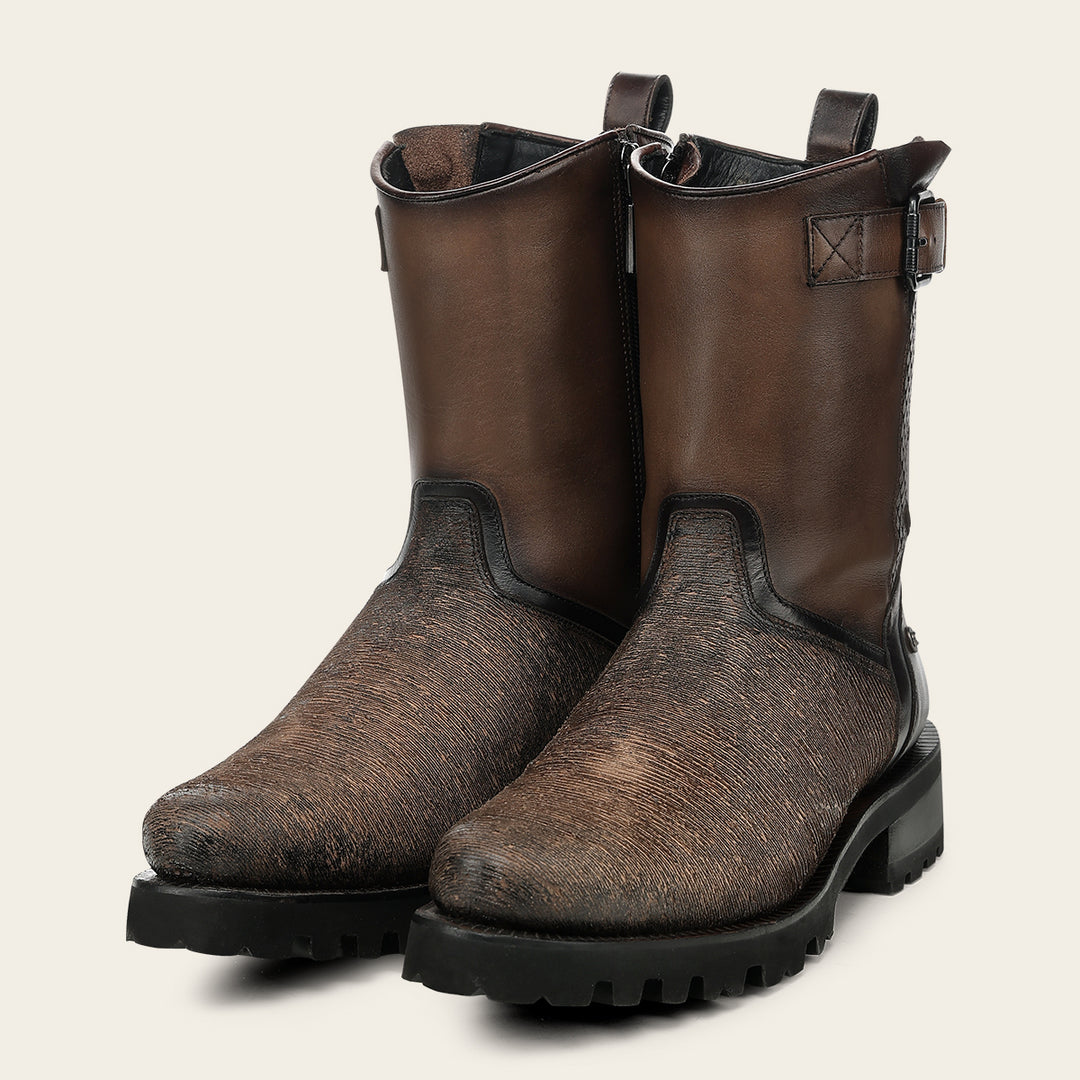 Bota urbana en piel genuina para caballero