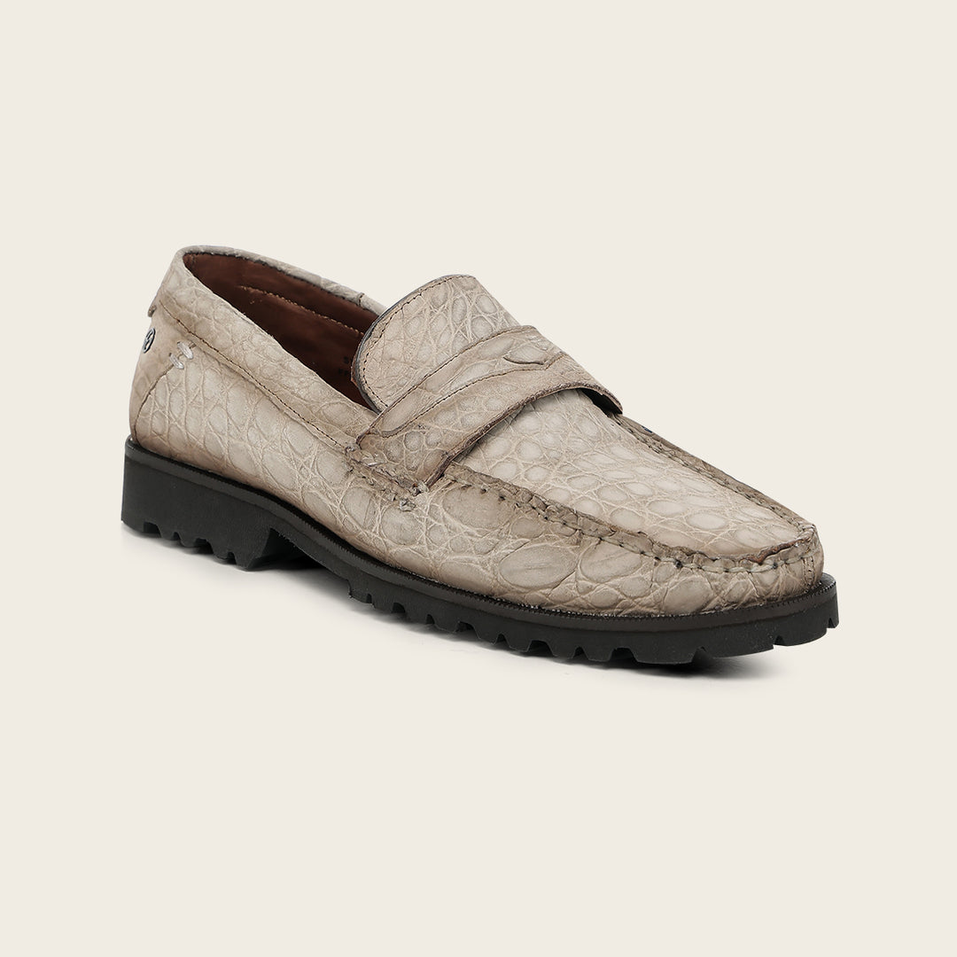 Loafer en piel de caimán para caballero