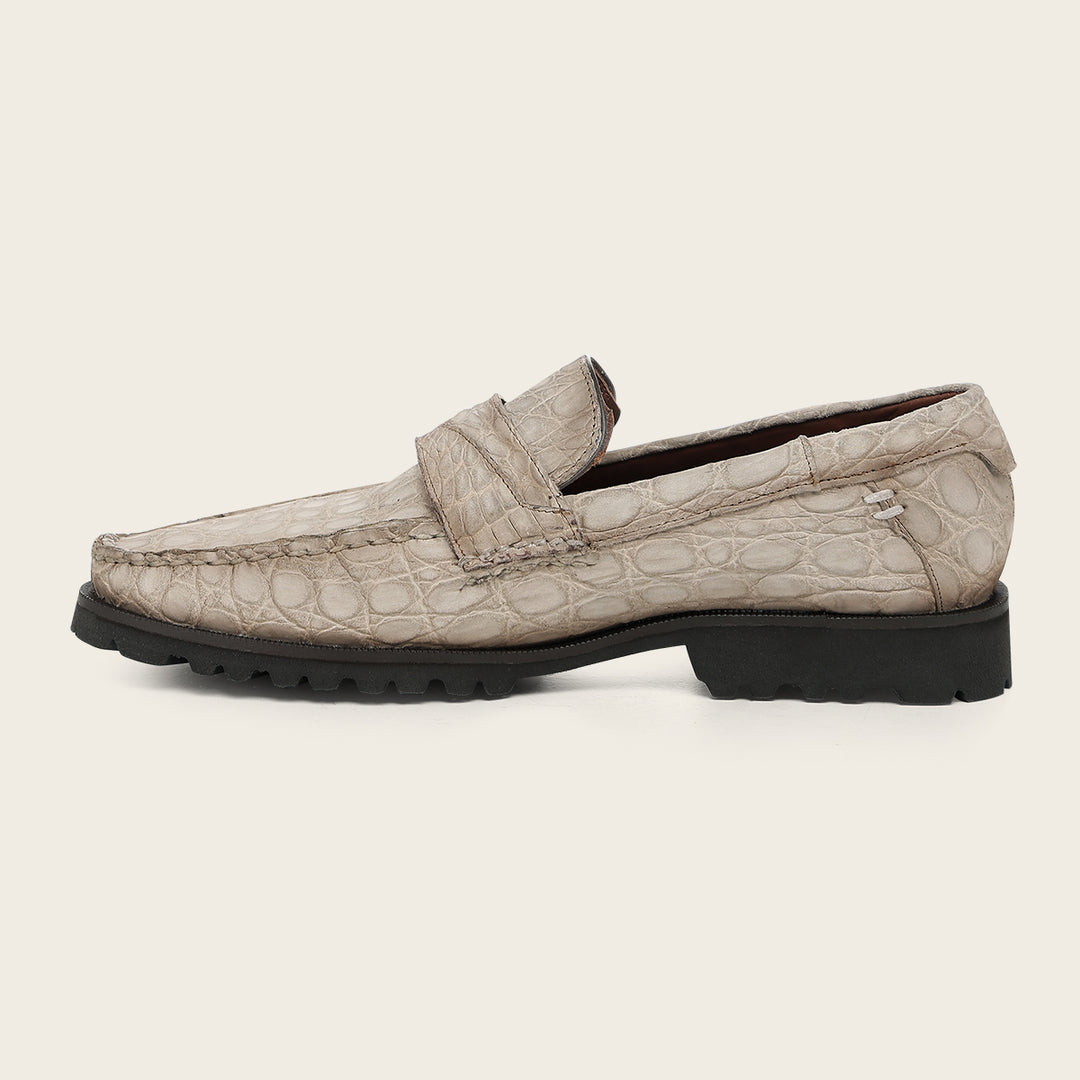 Loafer en piel de caimán para caballero