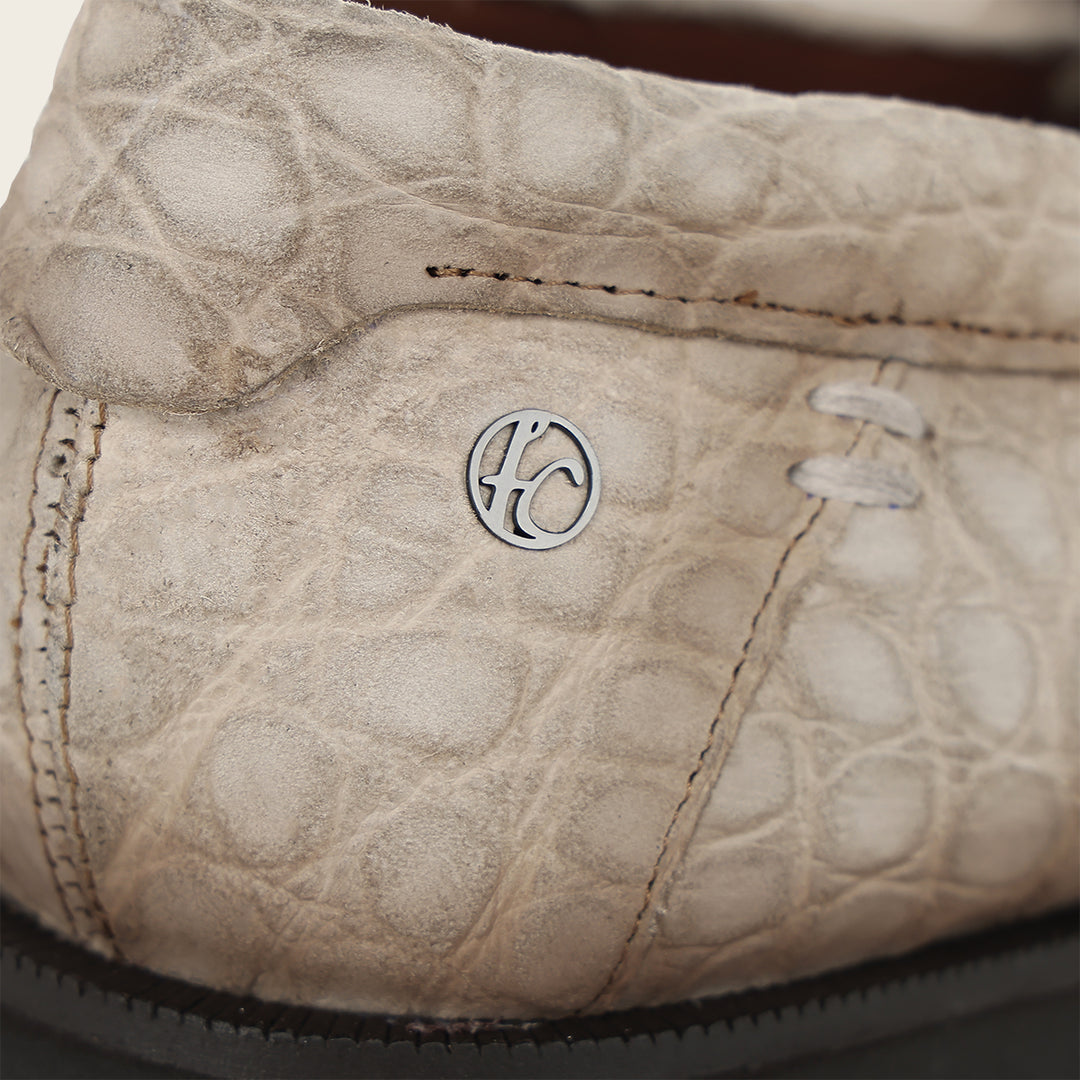 Loafer en piel de caimán para caballero