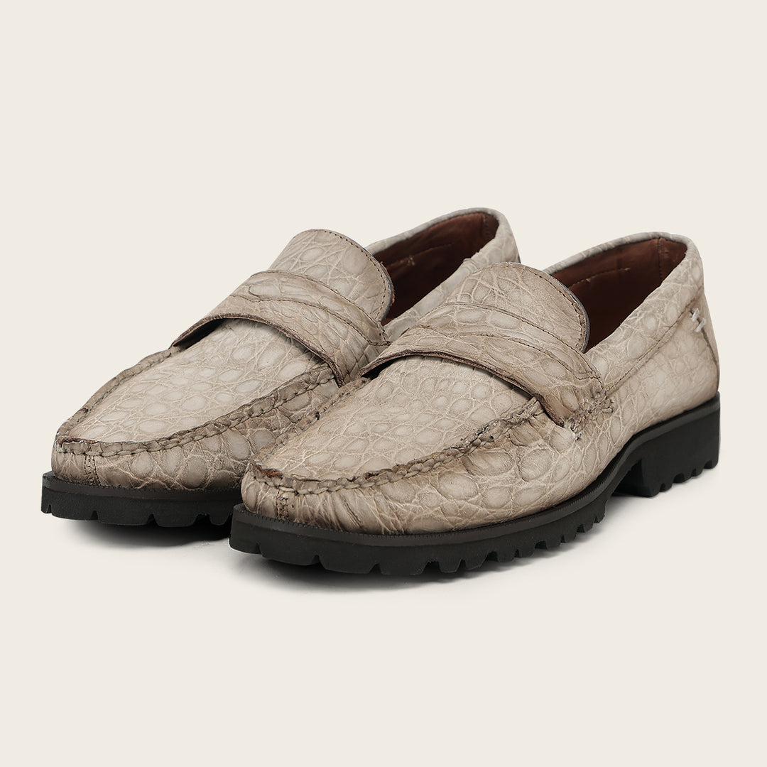 Loafer en piel de caimán para caballero