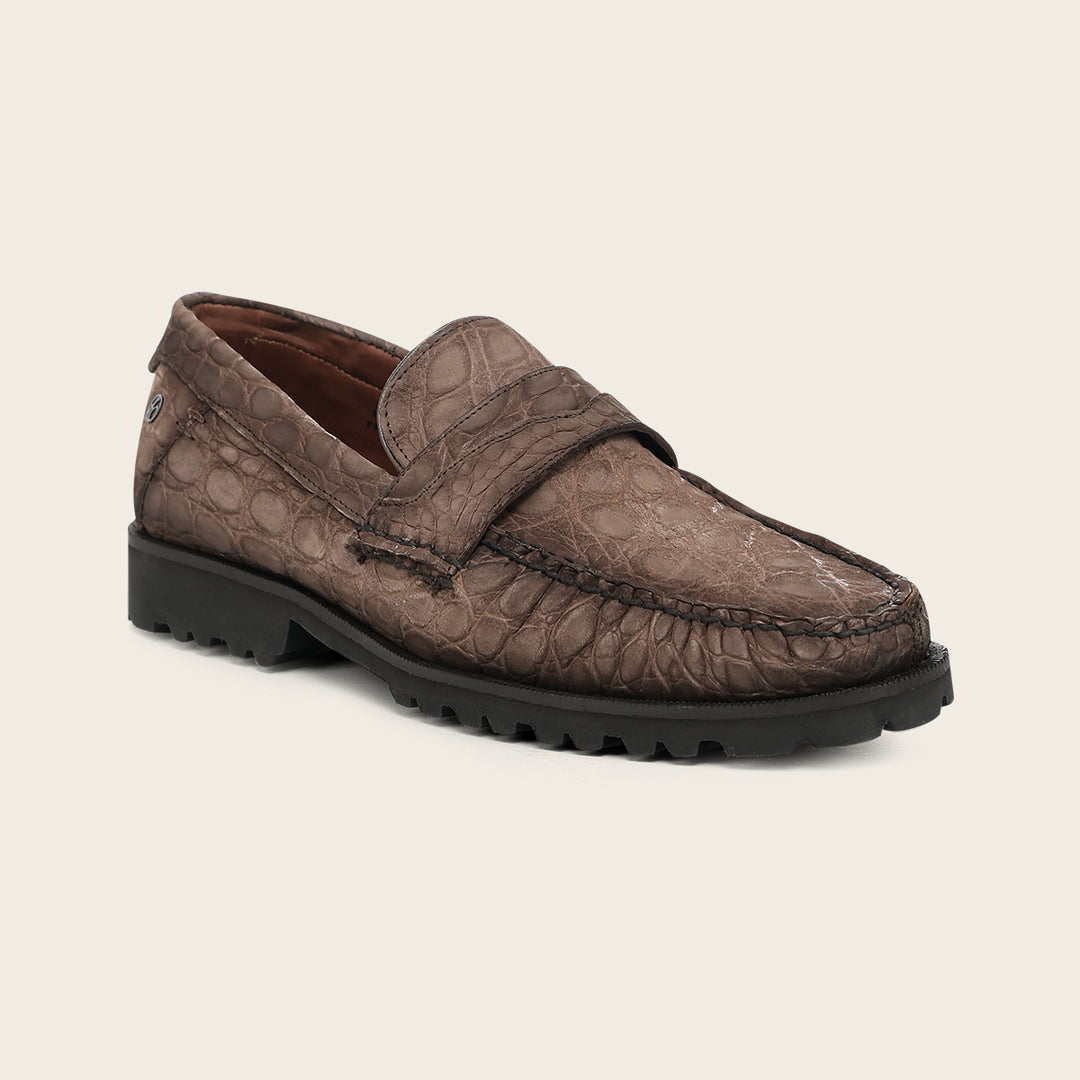 Loafer en piel de caimán para caballero