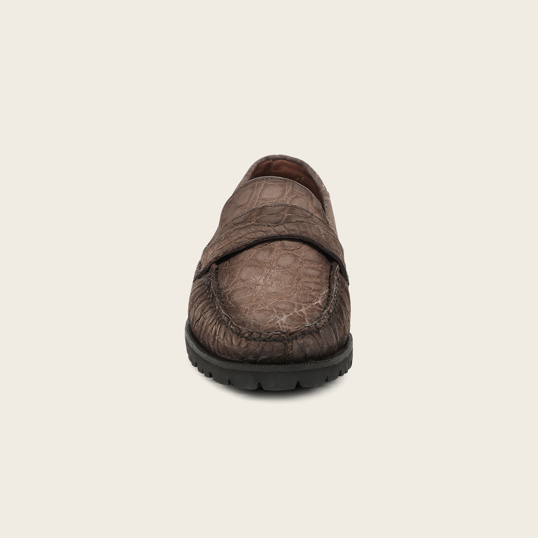 Loafer en piel de caimán para caballero