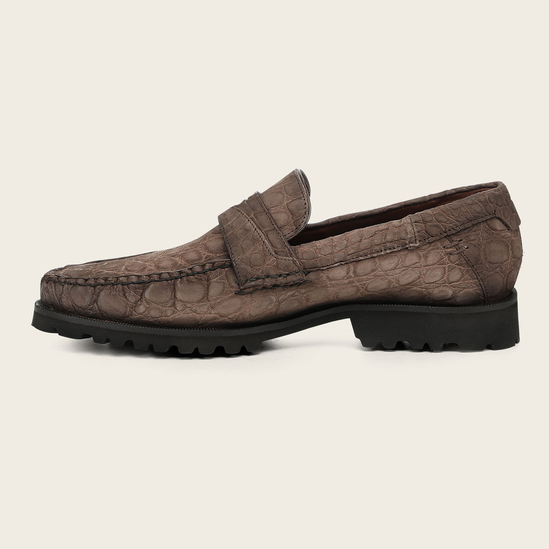 Loafer en piel de caimán para caballero