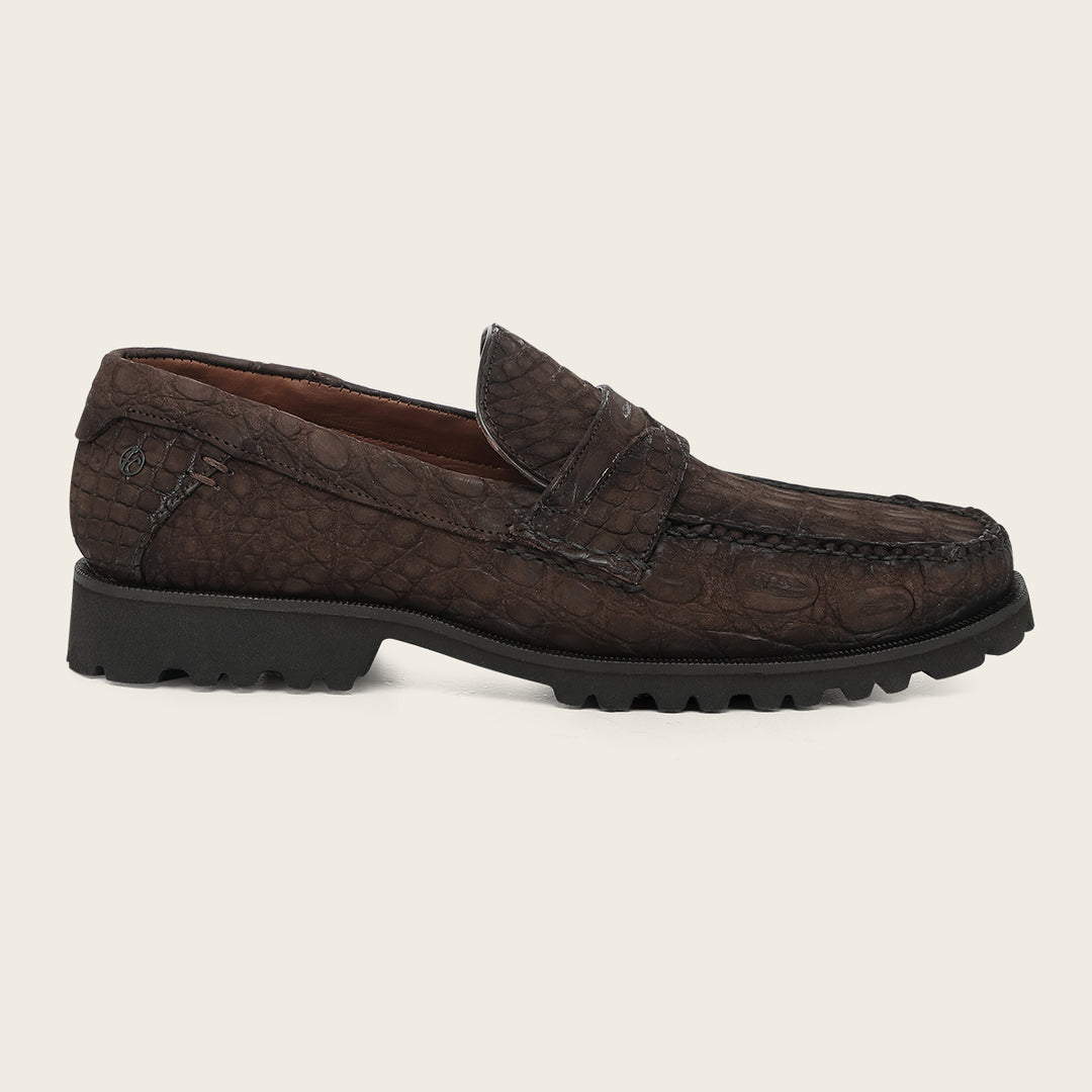 Loafer en piel de caimán para caballero
