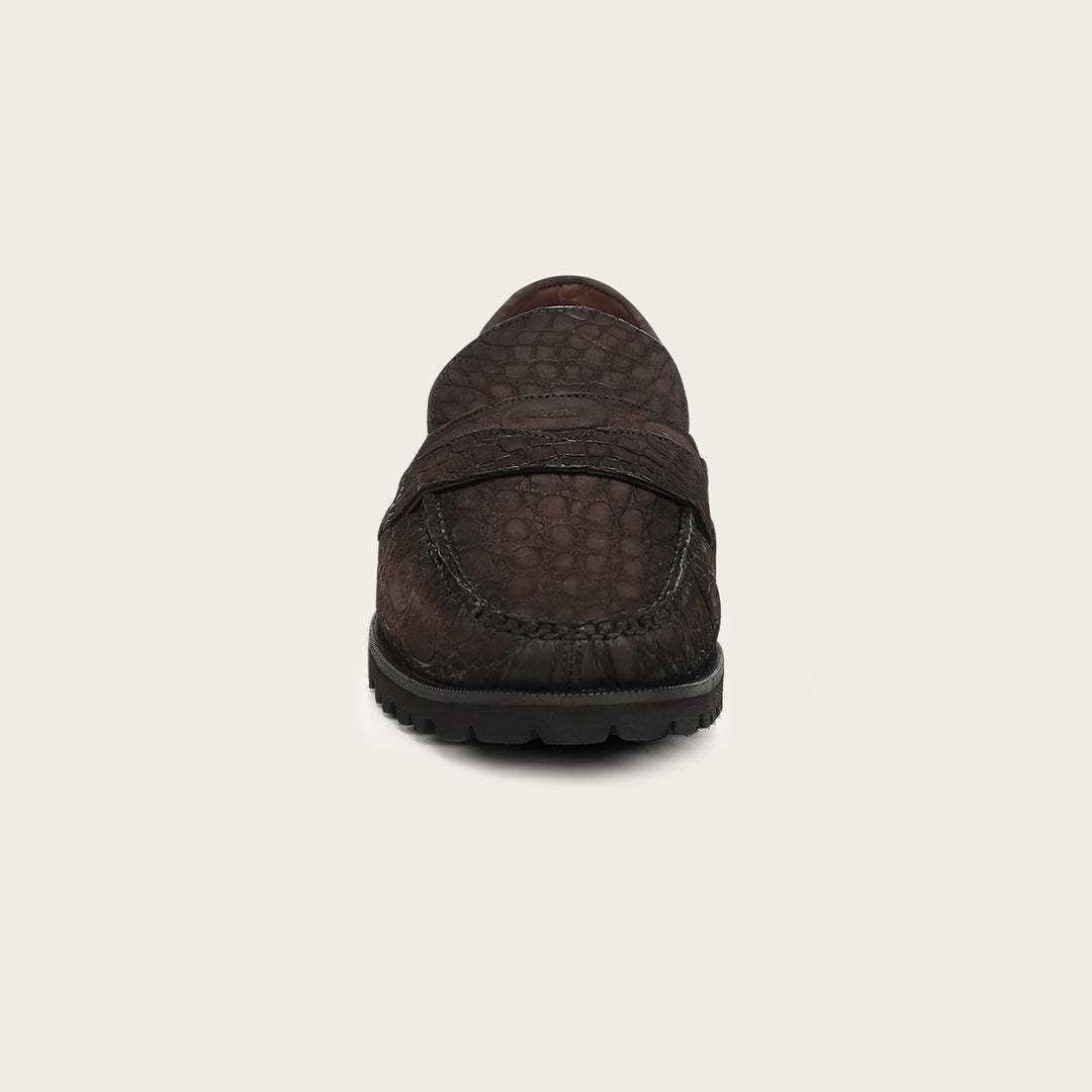 Loafer en piel de caimán para caballero