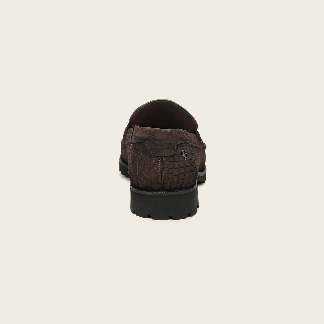 Loafer en piel de caimán para caballero