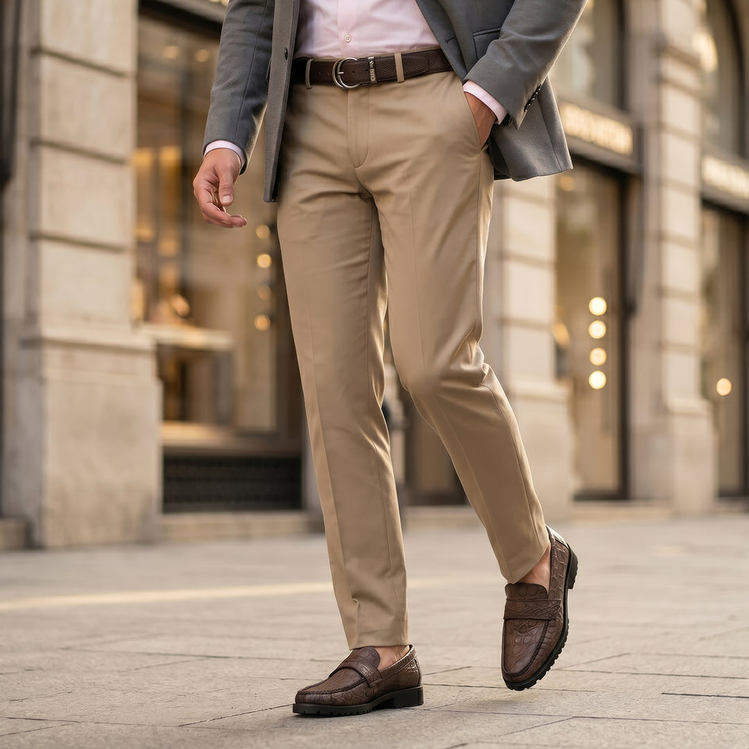 Loafer en piel de caimán para caballero