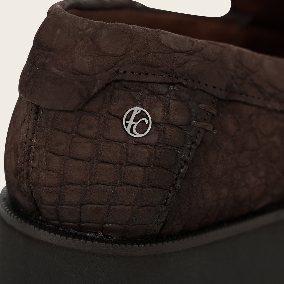 Loafer en piel de caimán para caballero