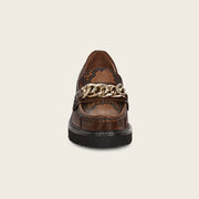 Mocasín en Piel Genuina de Pitón Zapatos 