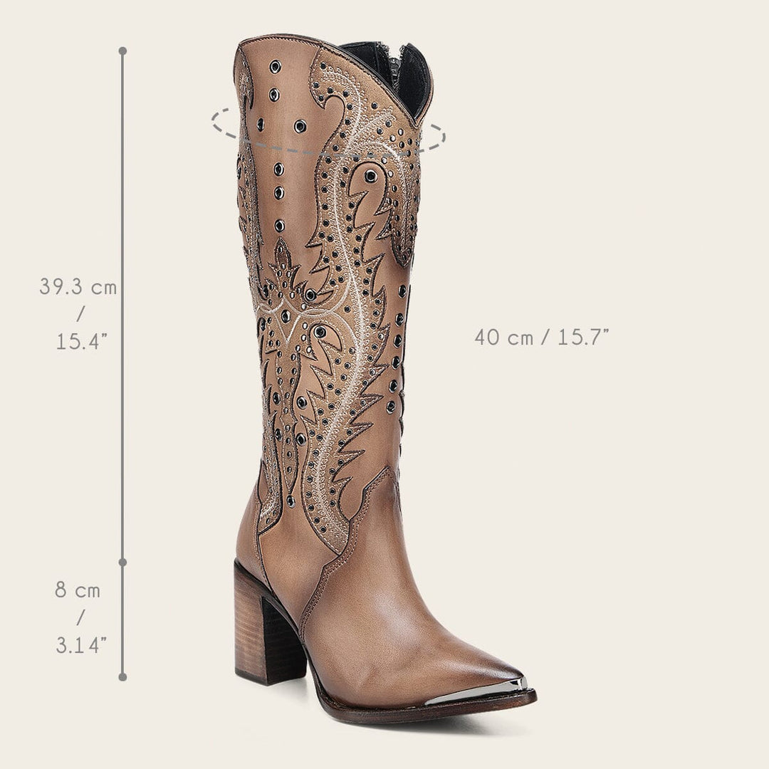 Bota tradicional en piel genuina para dama Botas y Botines 