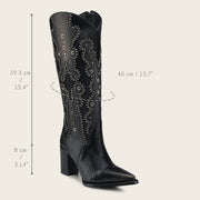 Bota tradicional en piel genuina de pitón para dama Botas y Botines 