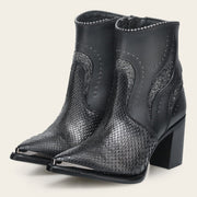 Botín en piel genuina de pitón para dama Botas y Botines 