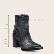 Botín en piel genuina de pitón para dama Botas y Botines 