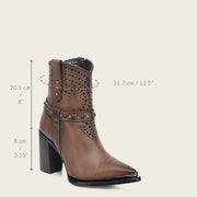 Botín en piel genuina para dama Botas y Botines 