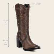 Bota casual en piel genuina de becerro para dama Botas y Botines 