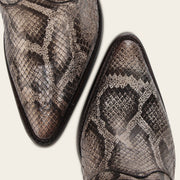 Botín casual en piel genuina de pitón para dama Botas y Botines 