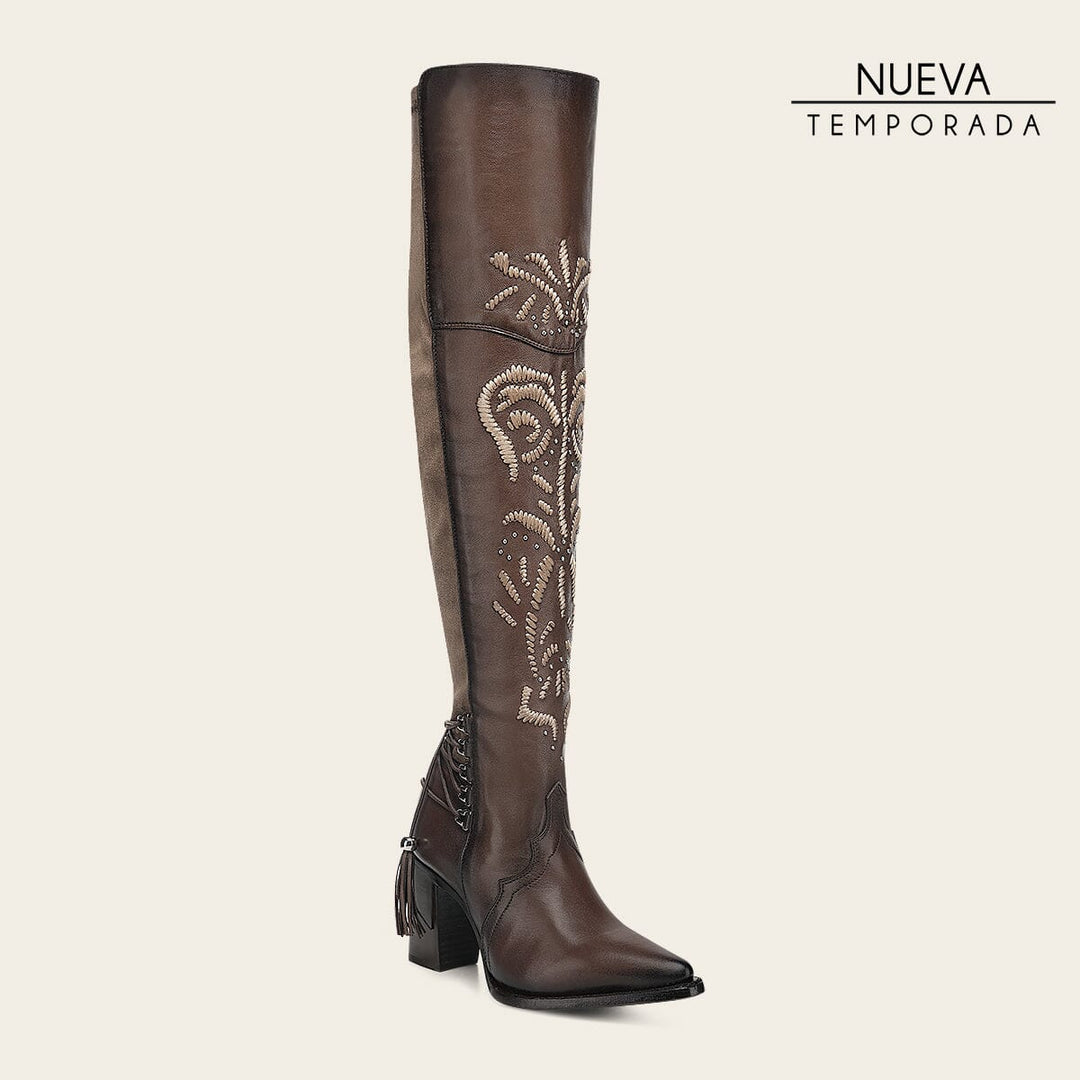 Bota casual en piel genuina para dama Botas y Botines 