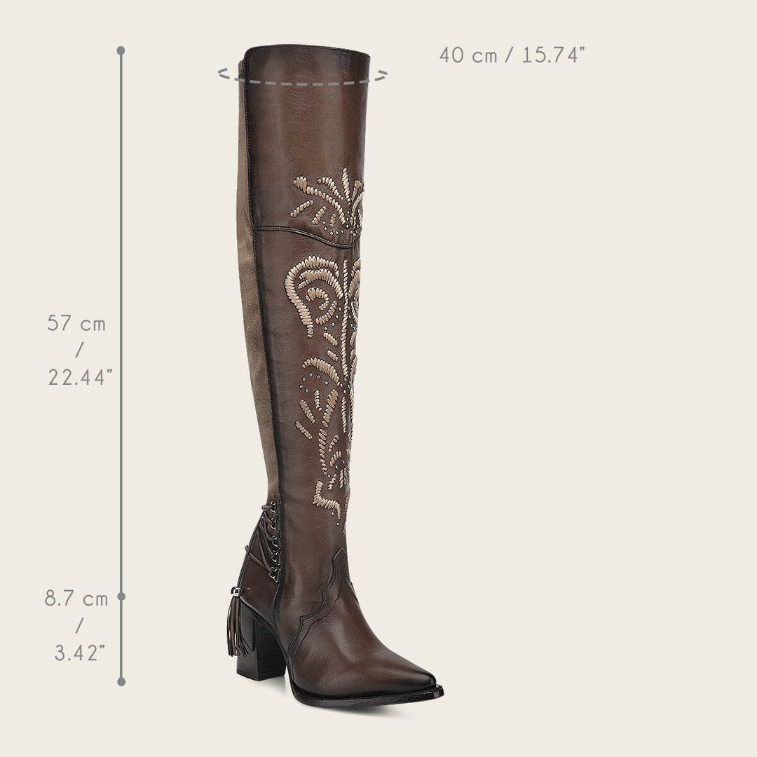 Bota casual en piel genuina para dama Botas y Botines 