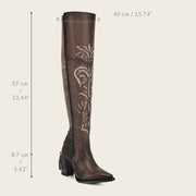 Bota casual en piel genuina para dama Botas y Botines 