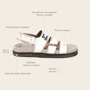 Sandalia en piel genuina de venado para caballero