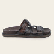 Sandalia en piel genuina de pitón para caballero Sandalia 