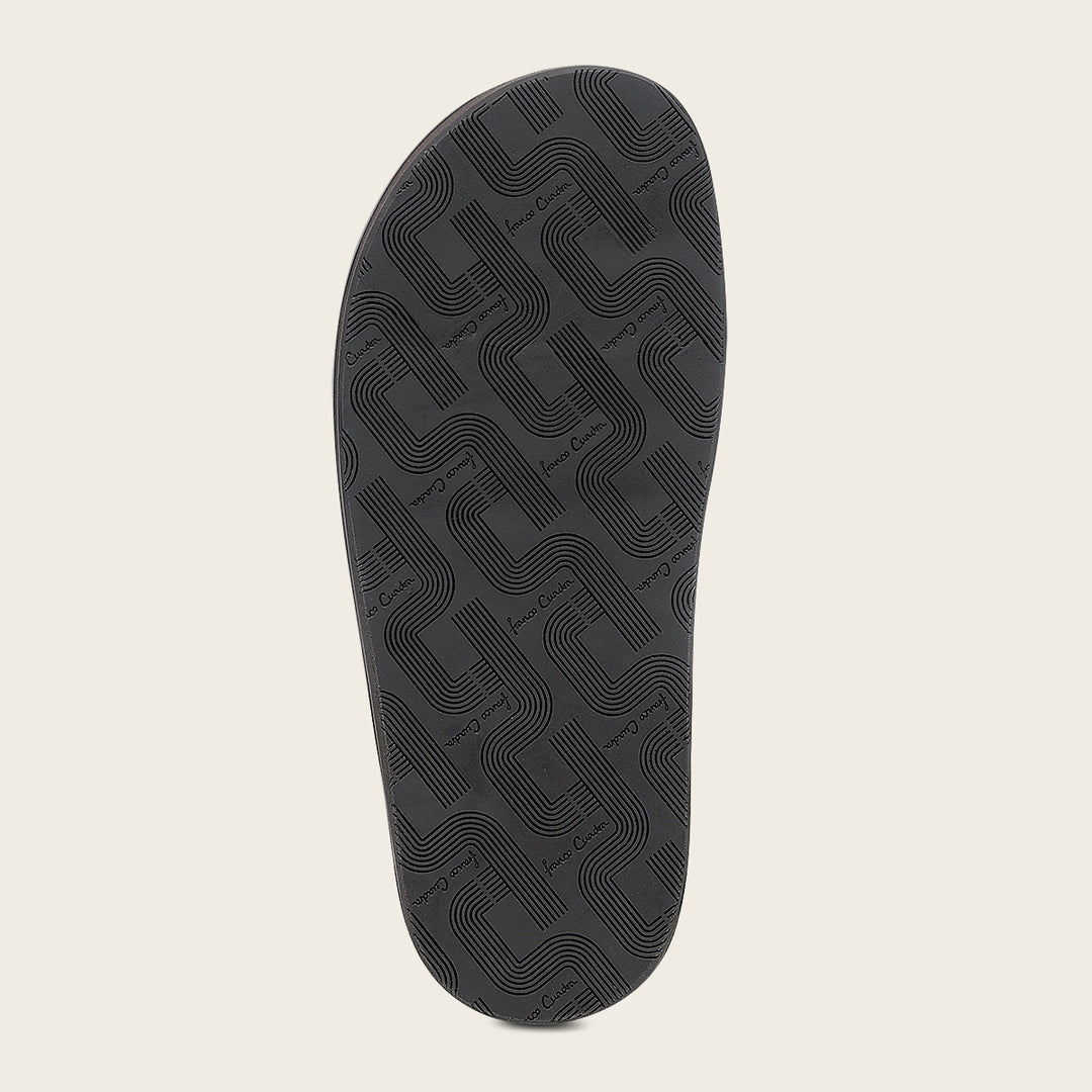 Sandalia en piel genuina de pitón para caballero