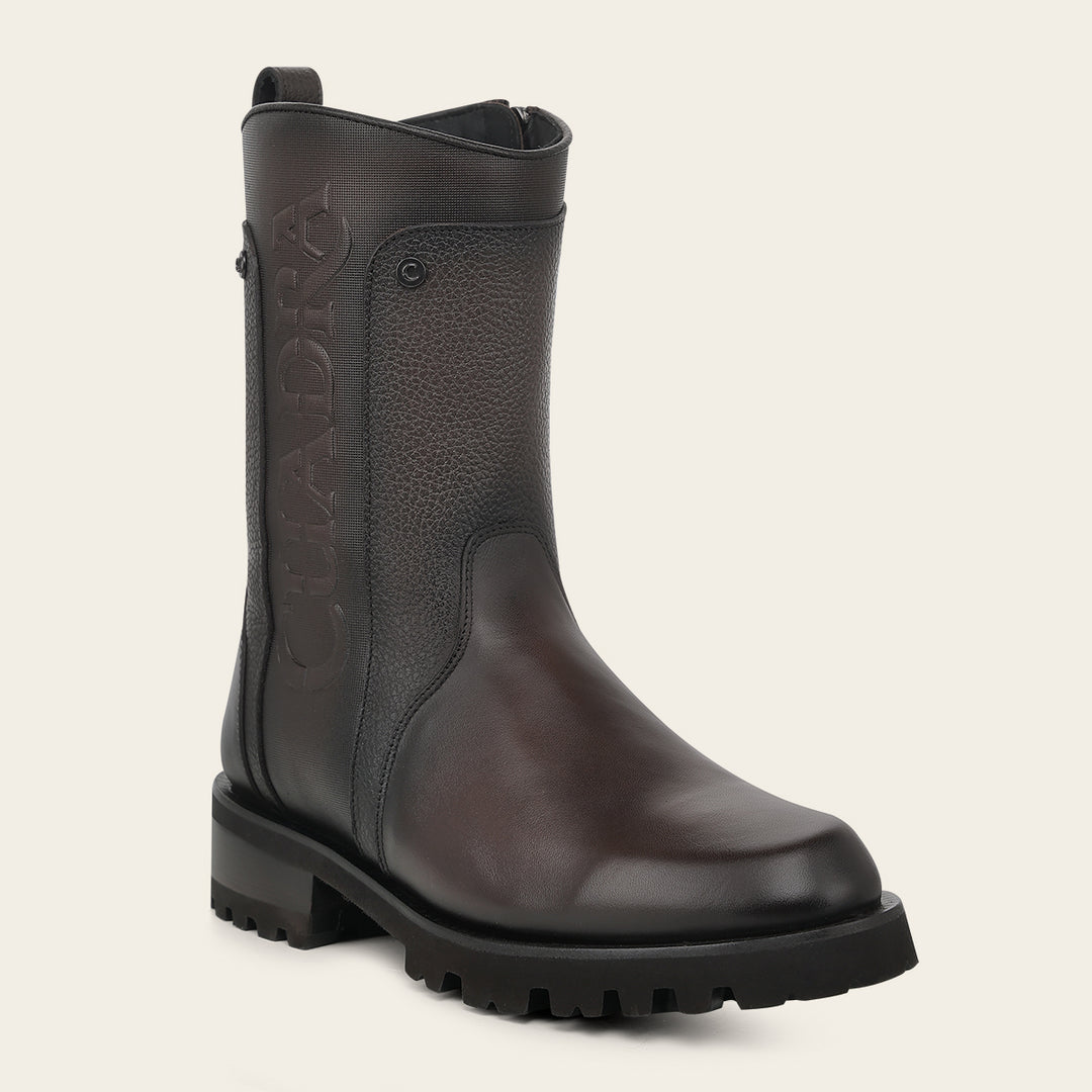 Bota urbana en piel genuina de bovino para caballero