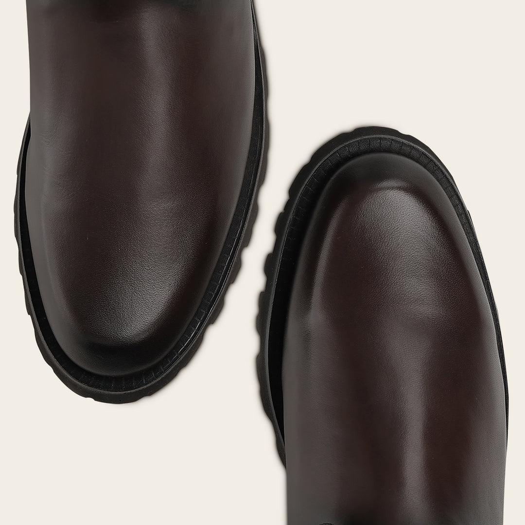 Bota urbana en piel genuina de bovino para caballero