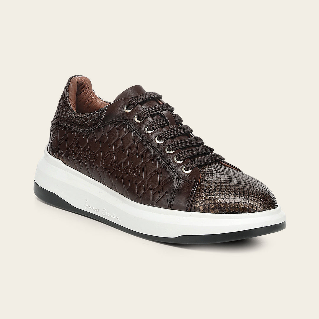 Tenis en piel genuina de pitón para dama