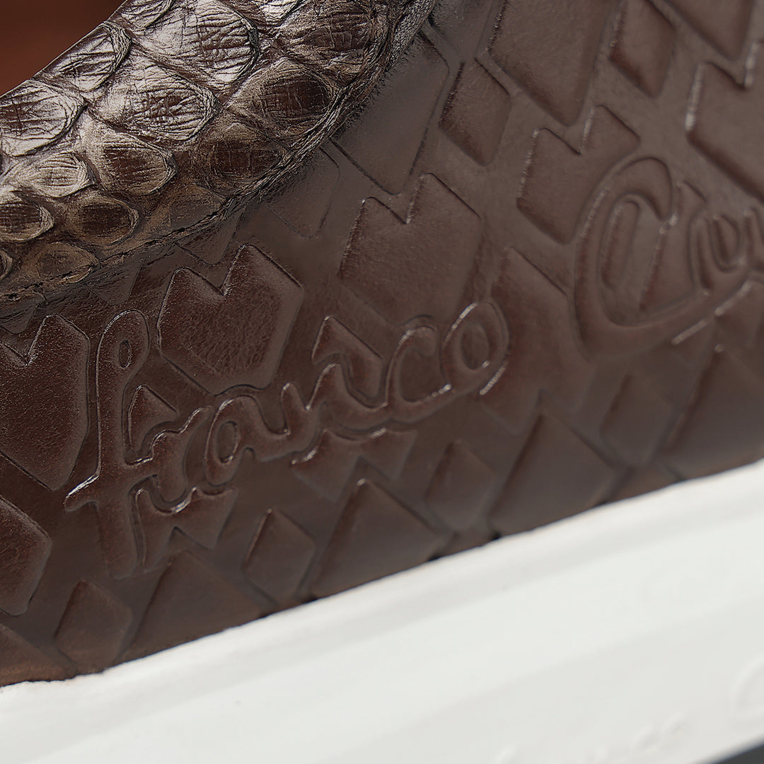 Tenis en piel genuina de pitón para dama