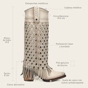 Bota casual en piel genuina para dama