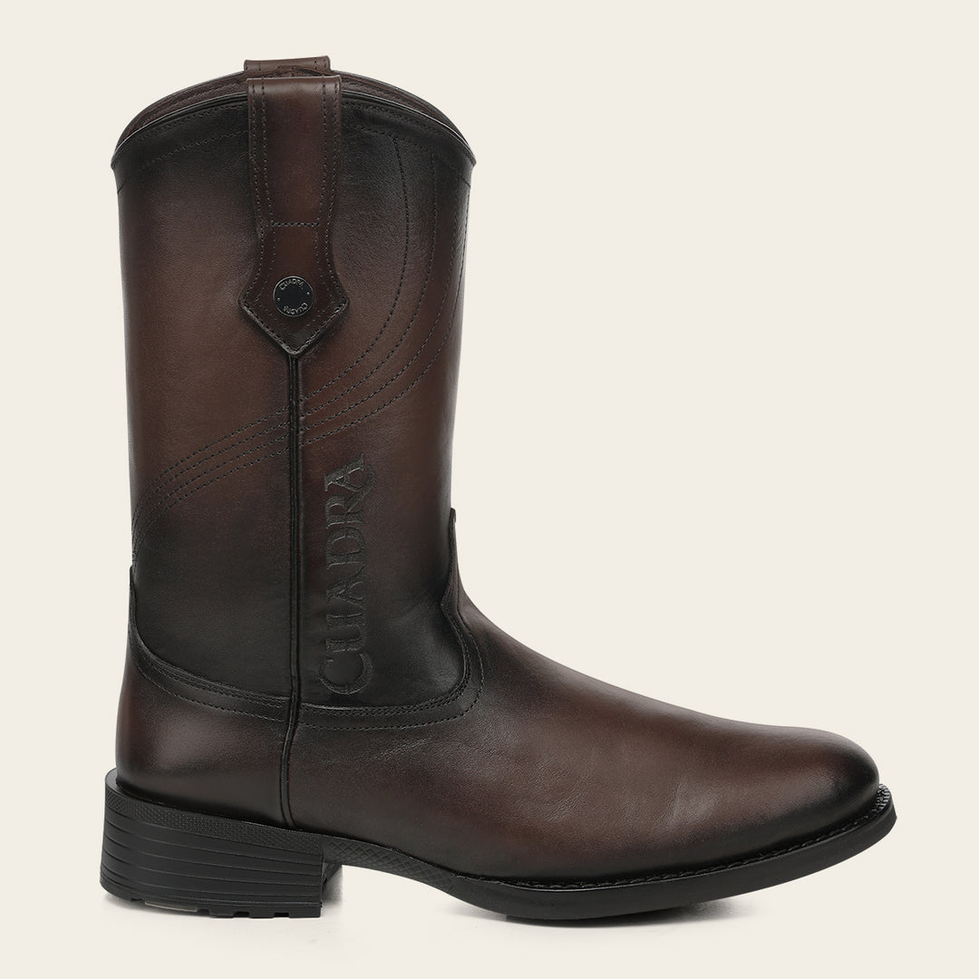 Bota roper en piel genuina para caballero