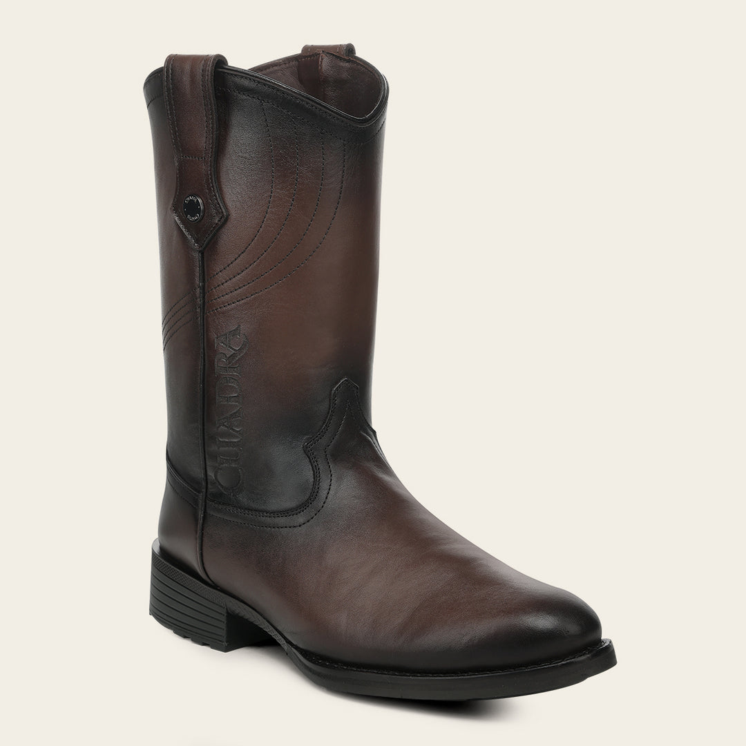Bota roper en piel genuina para caballero