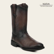 Bota roper en piel genuina para caballero