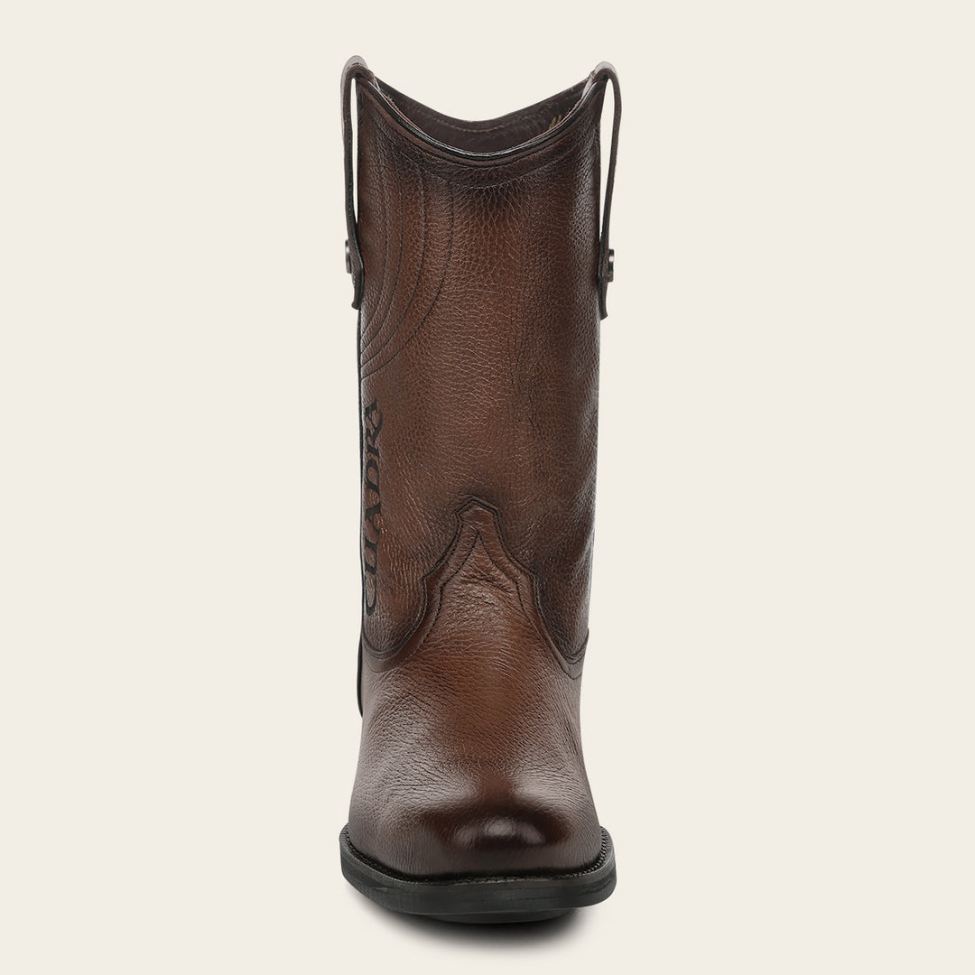 Bota roper en piel genuina de venado para caballero